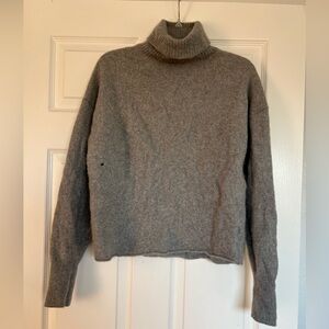 Reformation Gray Cashmere Turtleneck Sweater